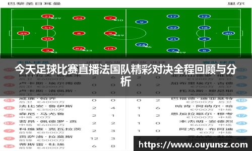 今天足球比赛直播法国队精彩对决全程回顾与分析